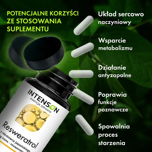Intenson Resweratrol z Rdestowca Japońskiego, 60 kapsułek - Wsparcie układu odpornościowego - 3