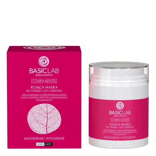 BasicLab Complementis Kojąca maska do twarzy, szyi i dekoltu, 50 ml - Łagodzenie i wyciszenie - 1