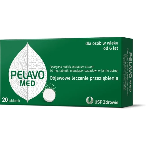 Pelavo Med 20 mg, 20 tabletek ulegających rozpadowi w jamie ustnej - W objawowym leczeniu przeziębienia - 1