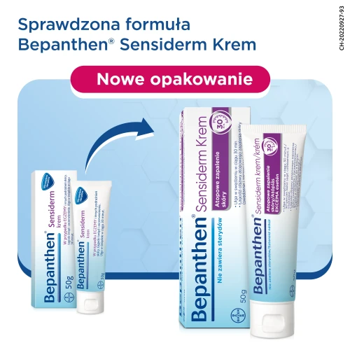 Bepanthen Sensiderm, krem, 20 g - Na zaczerwienienie skóry i swędzenie - 1