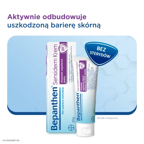 Bepanthen Sensiderm, krem, 20 g - Na zaczerwienienie skóry i swędzenie - 6