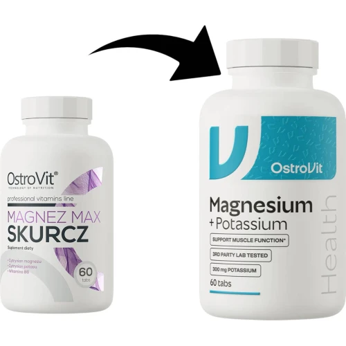 OstroVit Magnesium + Potassium, 60 tabletek - Kompleksowa formuła dla mięśni i układu nerwowego - 2