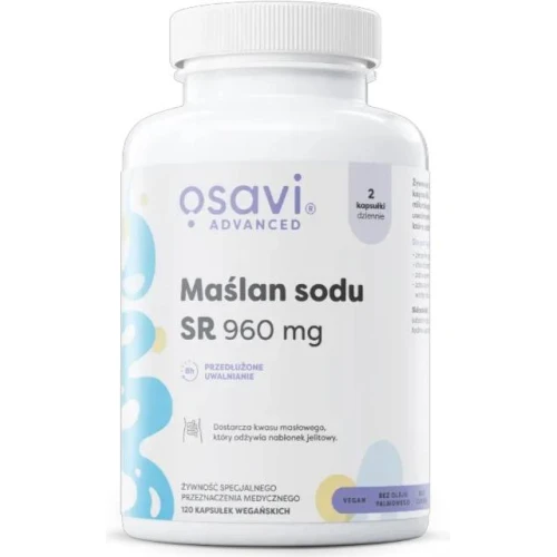 Osavi Maślan sodu SR 960 mg, 120 kapsułek - Wsparcie mikrobioty i zdrowia jelit - 1
