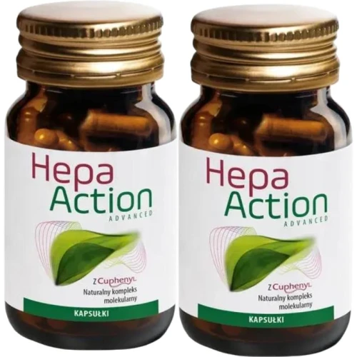 Aboca Hepa Action Advanced, 30 + 30 kapsułek - Wsparcie wątroby, detoksykacji organizmu  i metabolizmu tłuszczów - 1