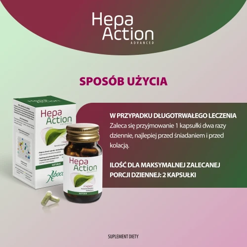 Aboca Hepa Action Advanced, 30 + 30 kapsułek - Wsparcie wątroby, detoksykacji organizmu  i metabolizmu tłuszczów - 3