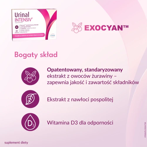 Urinal Intensiv, 20 tabletek - Z ekstrakt z owoców żurawiny wspiera zdrowie dróg moczowych - 4