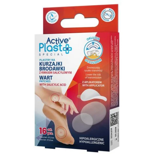 ActivePlast Special na kurzajki i brodawki, 16 plastrów - Wodoodporne z kwasem salicylowym - 1