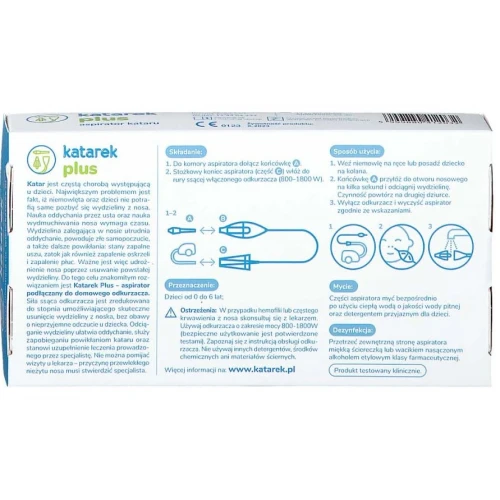 Katarek Plus, aspirator kataru 1 sztuka - Do usunięcia wydzieliny z jamy nosowej u dzieci - 4