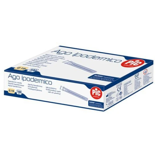 PIC Ago Ipodermico, Igła iniekcyjna 19G, 1,1 x 40 mm, 100 sztuk - 1