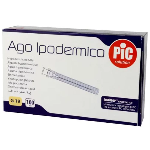 PIC Ago Ipodermico, Igła iniekcyjna 19G, 1,1 x 40 mm, 100 sztuk - 2