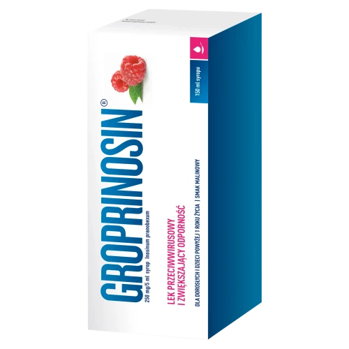 Groprinosin, 250 mg/ 5 ml, syrop 150 ml - Lek przeciwwirusowy, zwiększający odporność - 1