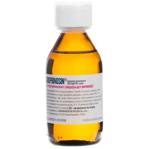 Groprinosin, 250 mg/ 5 ml, syrop 150 ml - Lek przeciwwirusowy, zwiększający odporność - 2