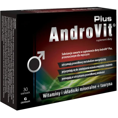 AndroVit Plus, 30 kapsułek - Magnez dla mężczyzn z tauryną oraz witaminami grupy B i selenem - 1