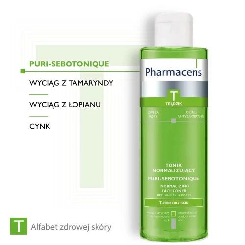 Pharmaceris T Puri-Sebotonique, tonik normalizujący do twarzy, 200 ml - Usuwający zanieczyszczenia i pozostałości makijażu - 2