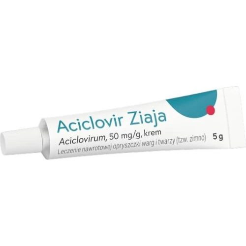 Ziaja Aciclovir 50 mg/g, krem 5 g - Miejscowe leczenie opryszczki wargowej - 2