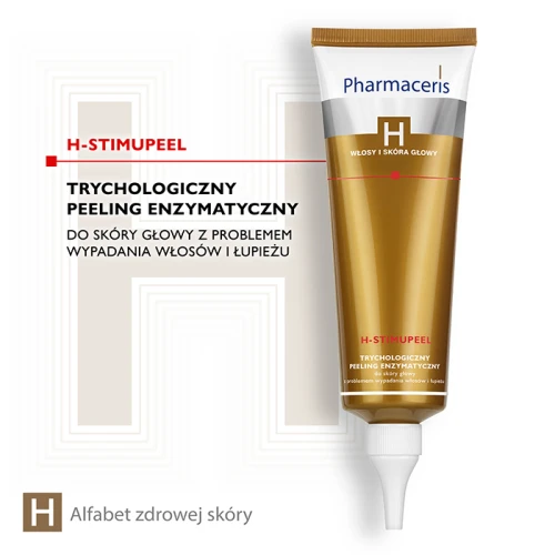 Pharmaceris H H-Stimupeel Trychologiczny peeling enzymatyczny, 125 ml - Do skóry głowy z problemem wypadania włosów, łupieżu i ŁZS - 3