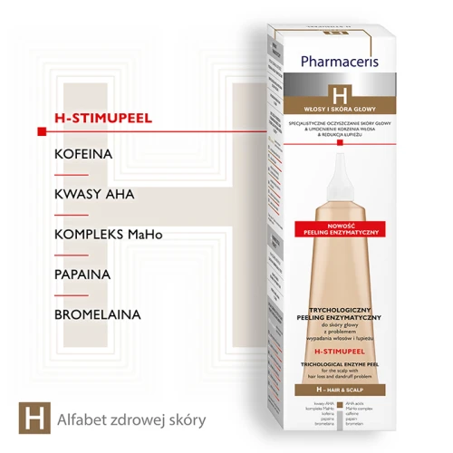 Pharmaceris H H-Stimupeel Trychologiczny peeling enzymatyczny, 125 ml - Do skóry głowy z problemem wypadania włosów, łupieżu i ŁZS - 4