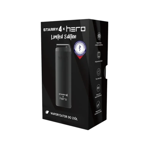 Hero X-Max Starry 4 X Black, Waporyzator do ziół, 1 sztuka - Limitowana edycja z dodatkowymi akcesoriami - 7