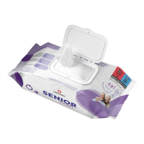 Opharm Senior Comfort, chusteczki nawilżane, 72 sztuki - Do pielęgnacji osób starszych i leżących - 1