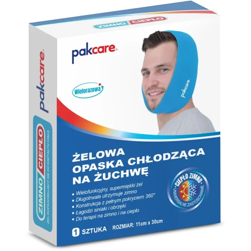 Pakcare żelowa opaska na żuchwę, 1 sztuka -  Terapia ciepłem i zimnem przy bólu żuchwy - 1