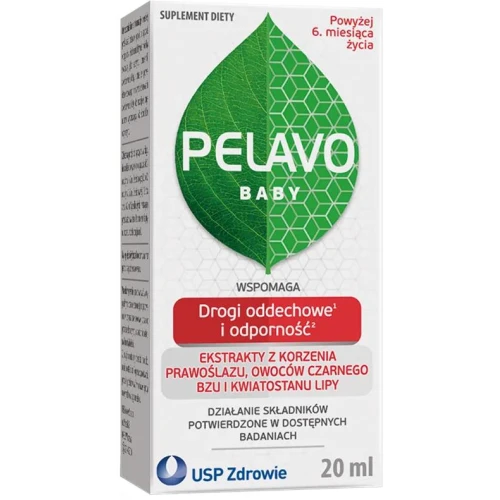 Pelavo Multi Baby 6 m+ Drogi oddechowe i odporność, płyn 20 ml - Formuła roślinna dla wsparcia dróg oddechowych i odporności - 1
