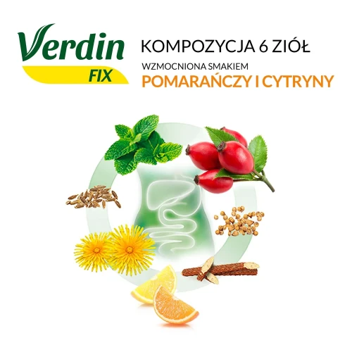 Verdin Fix z cytrusami, 20 saszetek - Herbatka ziołowa wspierająca trawienie - 3