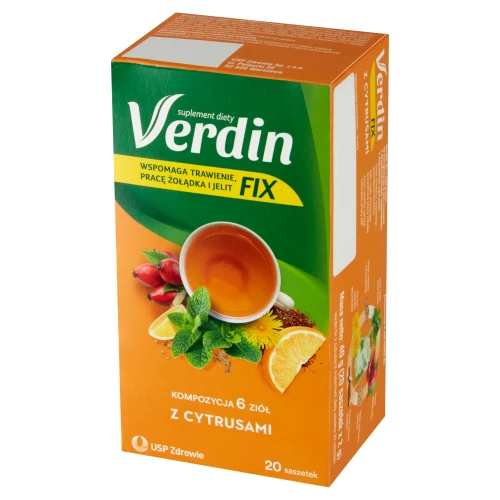 Verdin Fix z cytrusami, 20 saszetek - Herbatka ziołowa wspierająca trawienie - 5