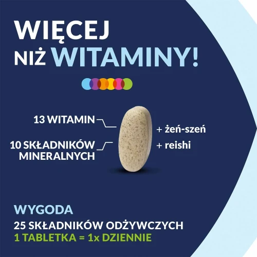 Vigor Multiwitamina On 50+, 90 tabletek - Kompozycja witamin i minerałów z żeń-szeniem i reishi - 3