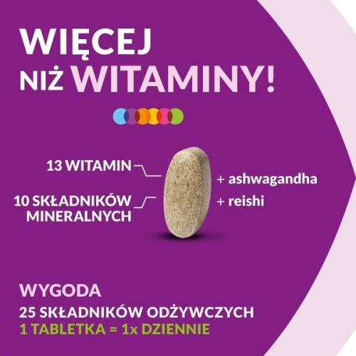 Vigor Multiwitamina Ona 50+, 90 tabletek - Kompleks witamin  i minerałów z ashwagandhą i reishi - 4