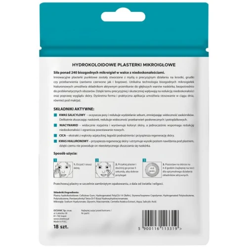 L'Biotica Plasterki Mikroigłowe na niedoskonałości i przebarwienia, 18 sztuk - Punktowa redukcja krostek, śladów potrądzikowych i zaczerwienień - 1
