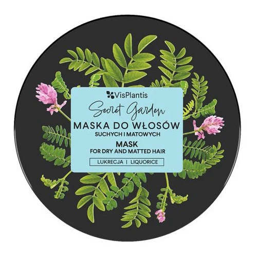 Vis Plantis Secret Garden Lukrecja Maska do włosów suchych i matowych, 300 ml - Intensywne nawilżenie, wygładzenie i naturalny połysk - 1