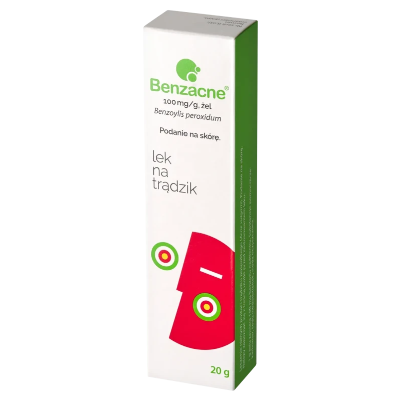 Benzacne 100mg/g żel, 20 g - Lek na trądzik  do stosowania miejscowego - 2
