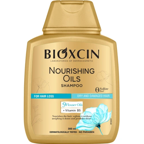 Bioxcin Szampon do włosów zniszczonych z olejkami odżywczymi, 300 ml - Regeneruje i nawilża - 1