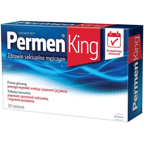 Permen King, 30 tabletek - Żeń-szeń, buzdyganek i L-arginina wspierają sprawność seksualną - 1