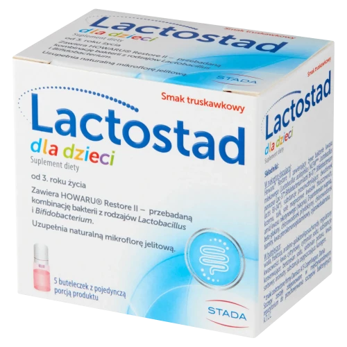 Lactostad dla dzieci płyn doustny, 5 x 7 ml - Kombinacja żywych kultur bakterii, poli- i oligosacharydów, witamin i minerałów - 2