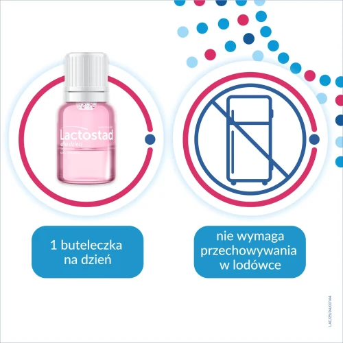Lactostad dla dzieci płyn doustny, 5 x 7 ml - Kombinacja żywych kultur bakterii, poli- i oligosacharydów, witamin i minerałów - 7