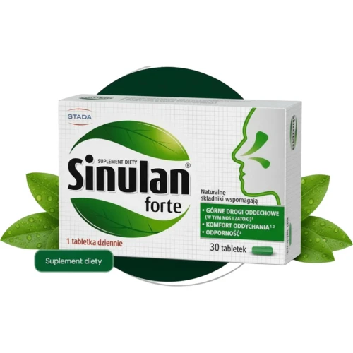 Sinulan Forte, 30 tabletek - Ekstrakty roślinne wspierają komfort oddychania i odporność u osób dorosłych - 1