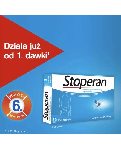 Stoperan 2 mg, 18 kapsułek - Loperamidi hydrochloridum 2 mg - 2