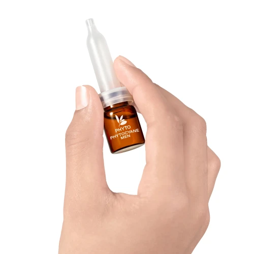 Phyto Phytocyane–Men, kuracja przeciw wypadaniu włosów, 12 x 3,5 ml - Zmniejsza wypadanie i stymuluje wzrost gęstszych włosów - 3