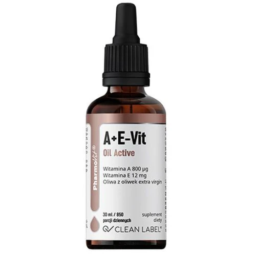 Pharmovit A+E-Vit Oil Active, krople 30 ml - Rozpuszczone w oliwie z oliwek extra virgin tłoczonej na zimno - 1