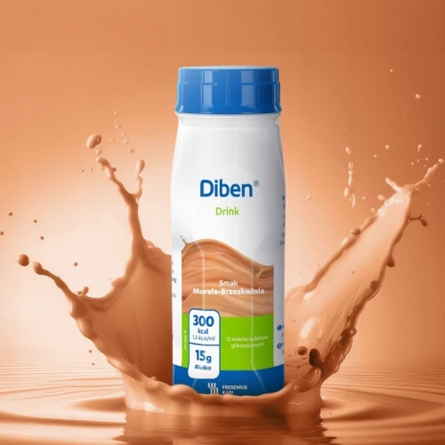 Diben Drink smak morela-brzoskwinia, 4 x 200 ml - Dieta wysokoenergetyczna, płyn o niskim indeksie glikemicznym - 2