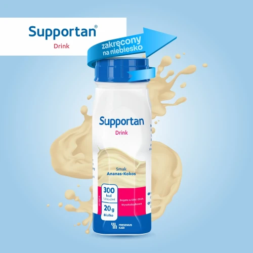 Supportan Drink o smaku ananasowo-kokosowym, 4 x 200 ml - Kompletna dieta wysokoenergetyczna, wysokobiałkowa, bogata w tłuszcz oraz EPA i DHA - 2