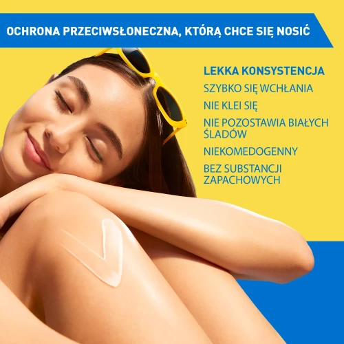 CeraVe Niewidoczny nawilżający balsam przeciwsłoneczny SPF 50+, 177 ml - Niewidoczne wykończenie i odporność na wodę oraz pot - 1
