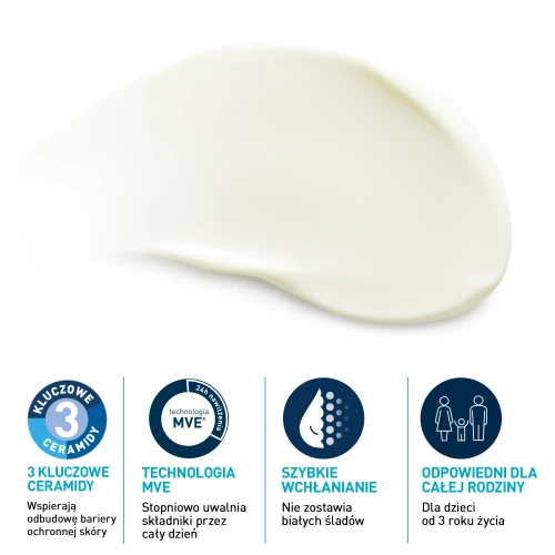 CeraVe Niewidoczny nawilżający balsam przeciwsłoneczny SPF 50+, 177 ml - Niewidoczne wykończenie i odporność na wodę oraz pot - 3
