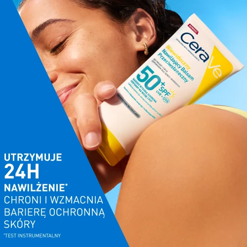 CeraVe Niewidoczny nawilżający balsam przeciwsłoneczny SPF 50+, 177 ml - Niewidoczne wykończenie i odporność na wodę oraz pot - 4