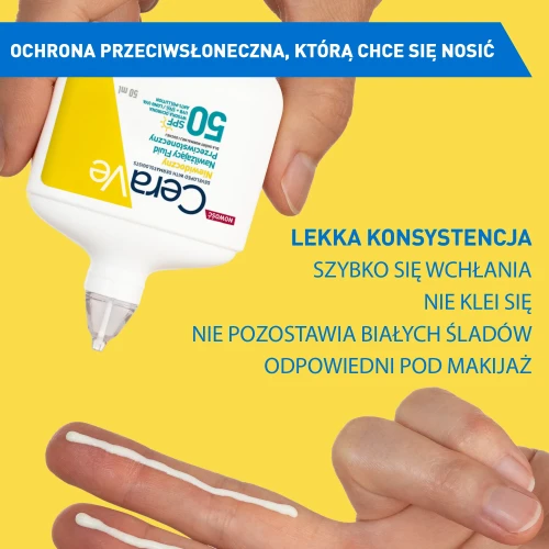 CeraVe Niewidoczny nawilżający fluid przeciwsłoneczny SPF 50+ 50 ml - Nawilża i wzmacnia naturalną barierę ochronną skóry - 3