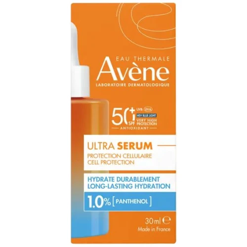 Avène Ultra Serum Hydratant SPF 50+, 30 ml - Bardzo wysoka ochrona UVB/UVA/HEV i intensywne nawilżenie skóry wrażliwej - 1