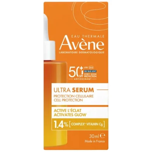 Avène Ultra Serum Aktywujące blask skóry SPF 50+, 30 ml - Bardzo wysoka ochrona UVB/UVA/HEV do skóry wrażliwej - 1