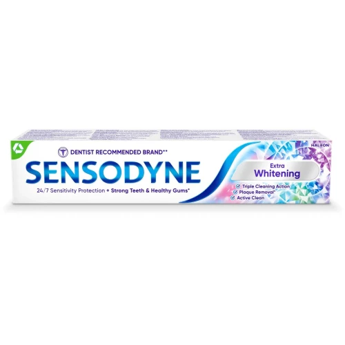 Sensodyne Extra Whitening Pasta do zębów, 75 ml - Dla osób z problemem wrażliwych zębów - 1