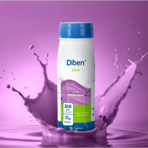 Diben Drink o smaku owoców leśnych, 4 x 200 ml - Dieta wysokoenergetyczna dla osób niedożywionych z zaburzeniami metabolizmu glukozy - 2